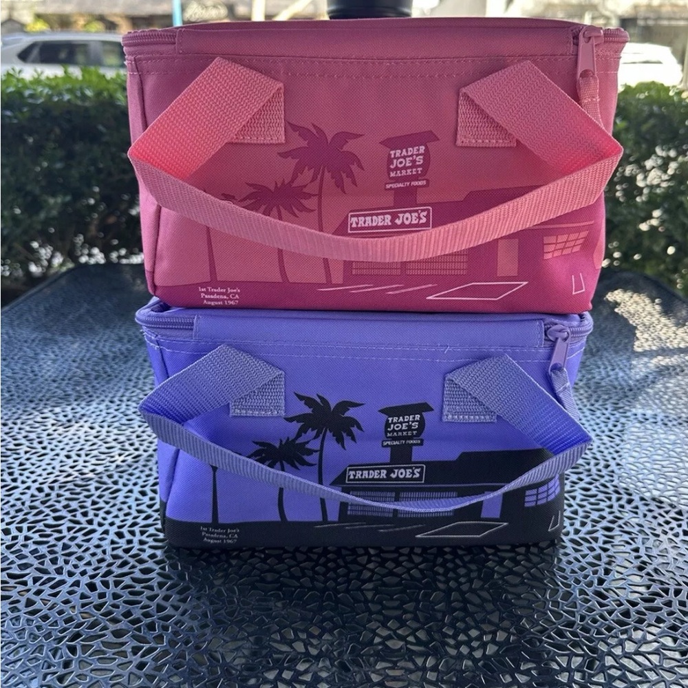 COPY - Vibrant Pink and Purple Tote Bags with Tropical Design